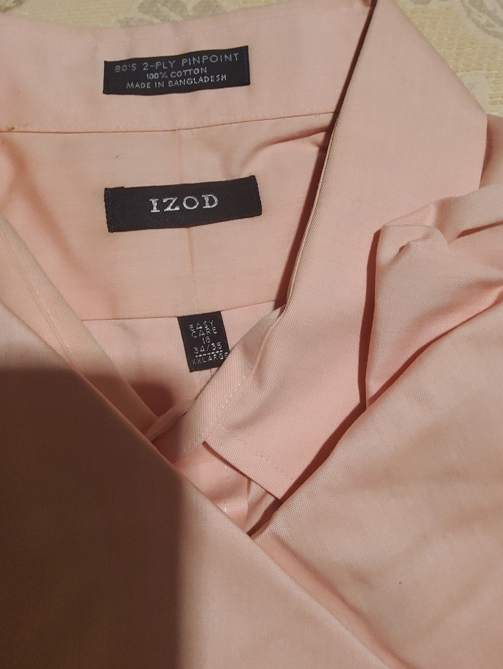 IZOD Pink Cotton Button-Up Shirt 18 / 34/35